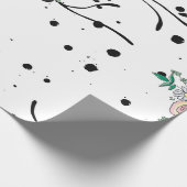 Vintage, handgezeichnete, nahtlose Mustergrafik Geschenkpapier (Ecke)