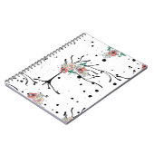 Vintage, handgezeichnete, nahtlose Mustergrafik Notizblock (Linke Seite)