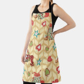 Vintage, handgezeichnete Weihnachtsmustertafel Schürze (InSitu)