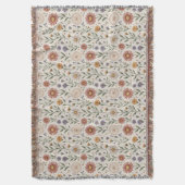 Vintage Handgezeichnete Wildblumen Patchwork Nahtl Decke (Vorderseite Vertikal)