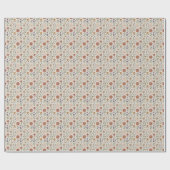 Vintage Handgezeichnete Wildblumen Patchwork Nahtl Geschenkpapier (Flach)