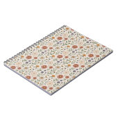 Vintage handgezeichnete Wildblumen-Patchwork-Nahtl Notizblock (Linke Seite)