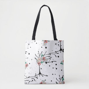 Vintage handgezeichnetes nahtloses Muster Grafikil Tasche
