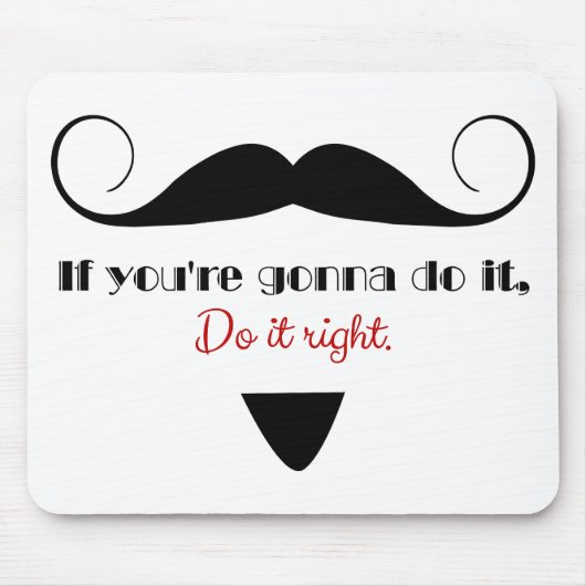 Vintage Handlebar Mustache Masculine Stache Mousepad (Vorne)