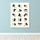 Vintage Handpuppen-Schatten-Spiele Leinwanddruck (Insitu (Holzboden))