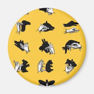 Vintage Handpuppen-Schatten-Spiele Magnet