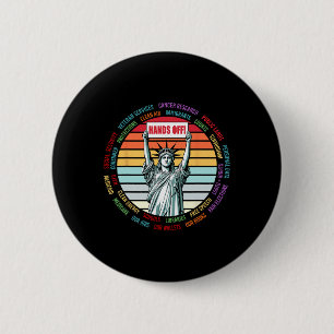 Vintage Hands-Off-Protest gegen Trump Button