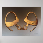 Vintage Handschellen Poster (Vorne)