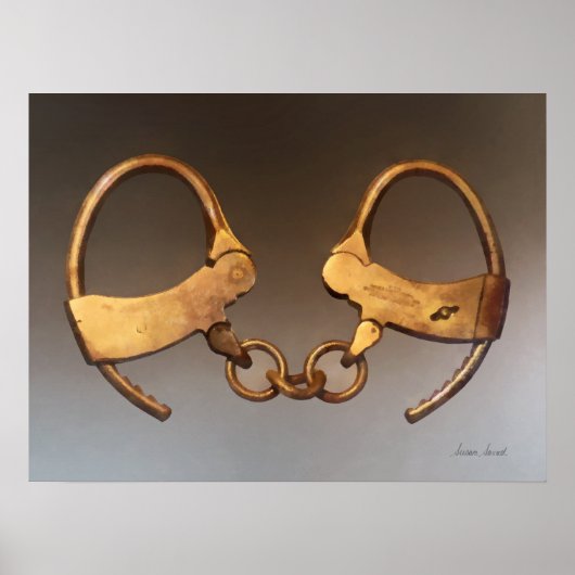 Vintage Handschellen Poster (Vorne)