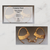 Vintage Handschellen Visitenkarte (Vorne/Hinten)