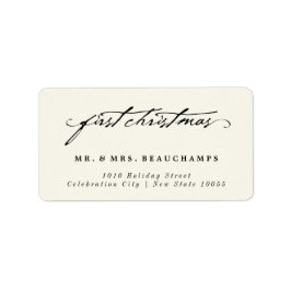 Vintage Handschrift 1. Weihnachtsfeier Adressaufkleber