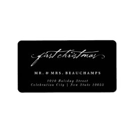 Vintage Handschrift 1. Weihnachtsfeier Adressaufkleber