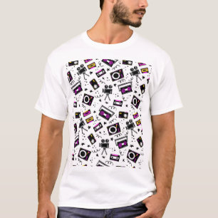 Vintage Handschrift des Musikspielers T-Shirt