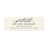 Vintage Handschrift Erste Weihnachten Hochzeitadre (Vorne)