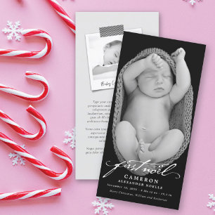 Vintage Handschrift Schriftzug Baby's First Noel F Feiertagskarte
