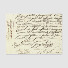 Vintage Handschrift  Seidenpapier