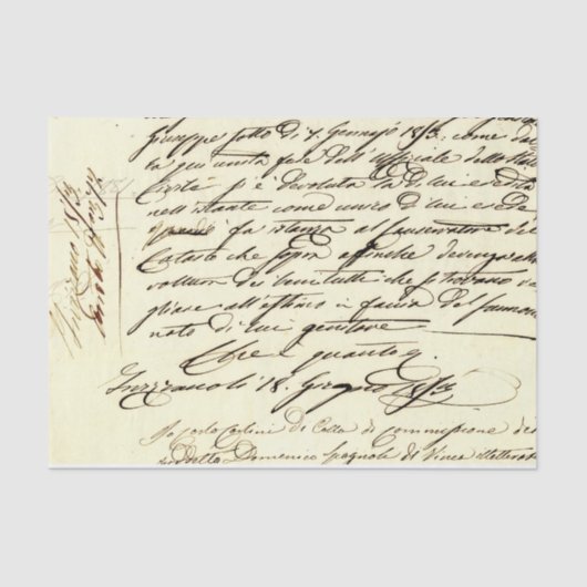 Vintage Handschrift  Seidenpapier (Vorderseite)