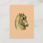 Vintage *Handsome PferdHead* Geschäfts-Karten Visitenkarte (Rückseite)