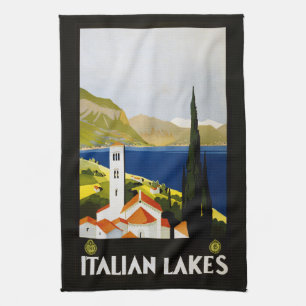 Vintage Handtuch Italienische Seen
