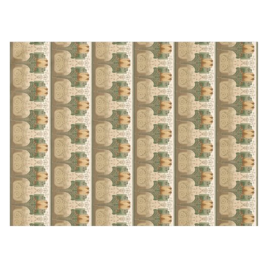 Vintage Handwerkskunst oder Missionsstil Tischdecke (Vorderseite (Horizontal))