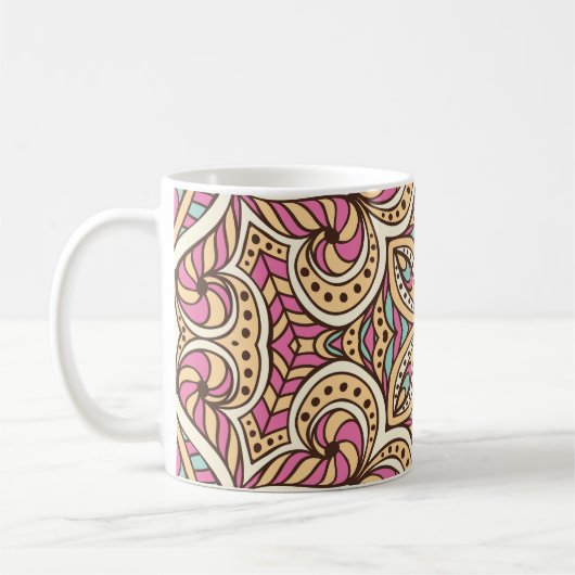 Vintage Handzeichnung des Islammusters Kaffeetasse (Links)