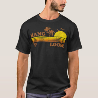 Vintage Hang Loose Surfen Strand Retro Sonnenunter T-Shirt
