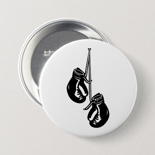 Vintage Hangboxhandschuhe Retro-Kämpfer Button (Vorne & Hinten)