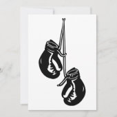 Vintage Hangboxhandschuhe Retro-Kämpfer Einladung (Vorderseite)