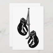 Vintage Hangboxhandschuhe Retro-Kämpfer Einladung (Vorne/Hinten)