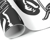 Vintage Hangboxhandschuhe Retro-Kämpfer Geschenkpapier (Rolleneckpunkt)