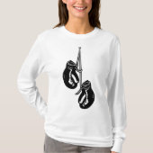 Vintage Hangboxhandschuhe Retro-Kämpfer T-Shirt (Vorderseite)