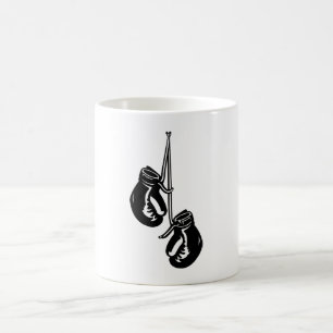 Vintage-Hängeboxhandschuhe Retro-Kämpfer Kaffeetasse