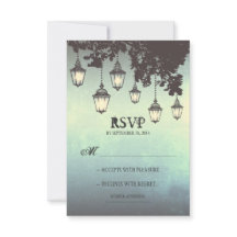 Vintage hängende Lampen mit RSVP-KARTEN
