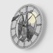 Vintage Hanging Bat Große Wanduhr (Winkel)