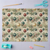 Vintage Hangschmuck, Beeren, Zweige Seidenpapier (Basteln)