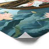 Vintage Hangzhou West Lake Boat Poster (Ecke)