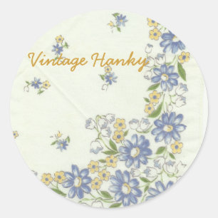 Vintage Hanky-Aufkleber Runder Aufkleber