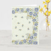 Vintage Hanky-Gruß-Karte Karte (Gelbe Blume)