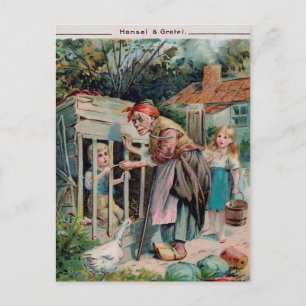 Vintage Hänsel & Gretel 1906 Postkarte