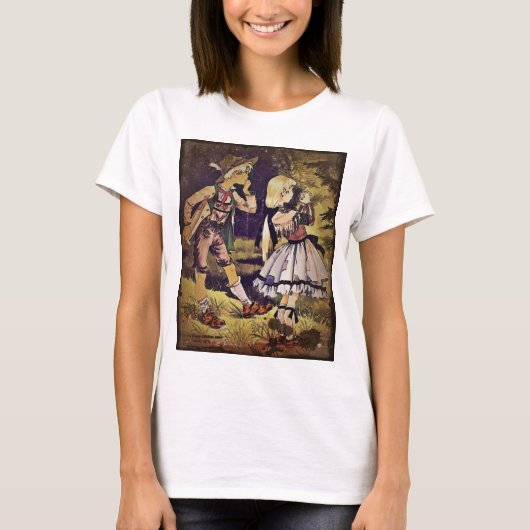 Vintage Hänsel und Gretel Hütte T-Shirt (Vorderseite)