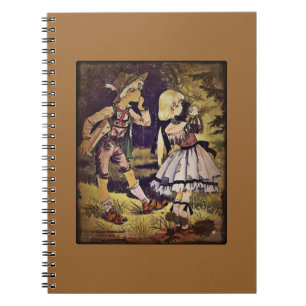 Vintage Hänsel und Gretel sehen das Häuschen Notizblock