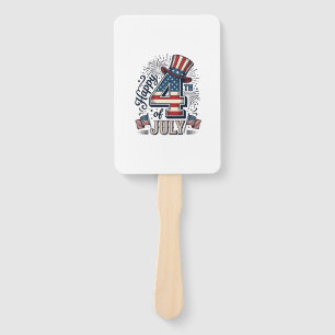 Vintage Happy 4. Juli Patrioten Hut Vektor Des Fächer