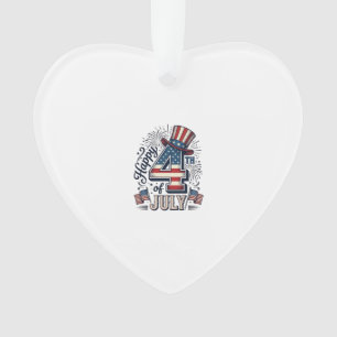 Vintage Happy 4. Juli Patrioten Hut Vektor Des Ornament