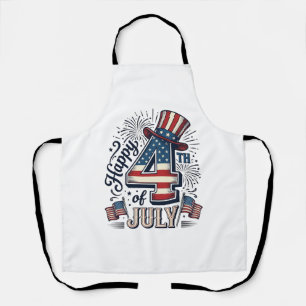 Vintage Happy 4. Juli Patrioten Hut Vektor Des Schürze