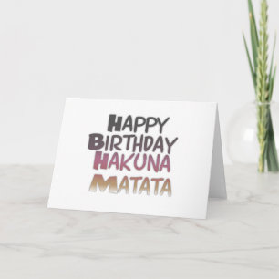 Vintage Happy Birthday Hakuna Matata Ideen Karte
