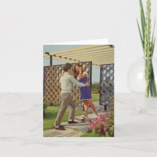Vintage "Happy Couple"-Karte Feiertagskarte