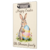 Vintage Happy Easter Bunny with Egg Family Klemmbrett (Links)