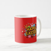Vintage Happy Easter Retro Coffee Mug Kaffeetasse (VorderseiteRechts)