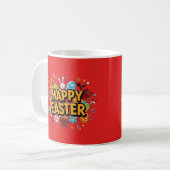 Vintage Happy Easter Retro Coffee Mug Kaffeetasse (Vorderseite Links)
