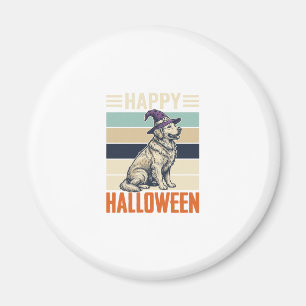 Vintage-Happy-Halloween-Hund-Henkerhut-Shirt-Desig Magnet